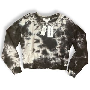 For the Republic tie dye cropped crew neck shirt top size M
